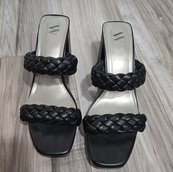 Worthington Womens Lenning Heeled Sandals Sz 9.5 Black - Picture 5 of 11